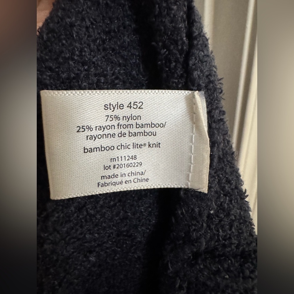 Barefoot Dreams Bamboo Chic Lite Cardigan | Style 452 | L/XL | Navy Blue - Picture 4 of 8